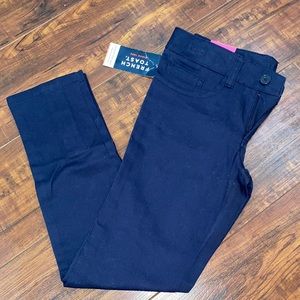 Girl school uniform pants navy blue size 8 adjustable waist
